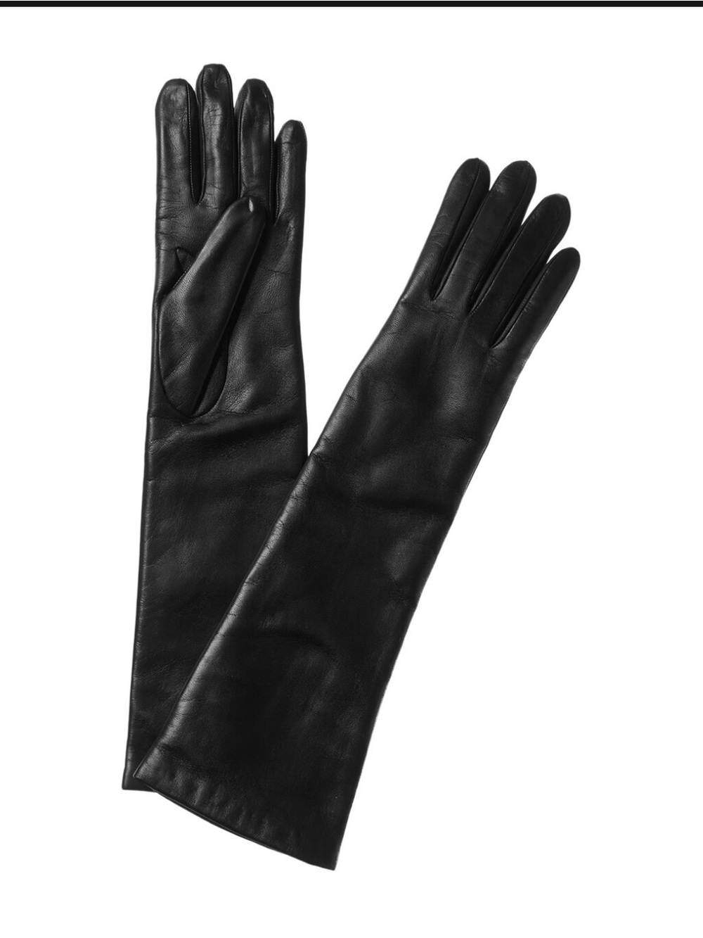 Portolano Long Cashmere-Lined Leather Gloves